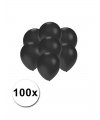 100x Mini ballonnen zwart metallic