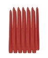 12x Lange kaarsen rood 25 cm 8 branduren dinerkaarsen-tafelkaarsen