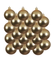18x Glazen kerstballen mat goud 8 cm kerstboom versiering-decoratie