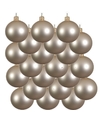 18x Glazen kerstballen mat licht parel-champagne 6 cm kerstboom versiering-decoratie