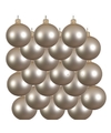 18x Glazen kerstballen mat licht parel-champagne 8 cm kerstboom versiering-decoratie