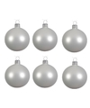 18x Glazen kerstballen mat winter wit 6 cm kerstboom versiering-decoratie