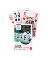 1x Senioren speelkaarten plastic poker-bridge-kaartspel