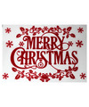 1x stuks velletjes kerst raamstickers rood Merry Christmas 29,5 x 40 cm