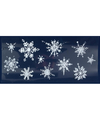 1x Witte kerst raamstickers glitter sneeuwvlokken 23 x 49 cm