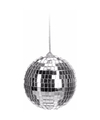 1x Zilveren discoballen-discobollen kerstballen 6 cm