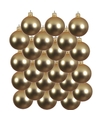 24x Glazen kerstballen mat goud 6 cm kerstboom versiering-decoratie
