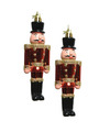 2x Kerstboomversiering notenkraker pop-soldaat ornamenten 9 cm