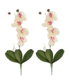 2x Nep planten roze-wit Orchidee-Phalaenopsis binnenplant, kunstplanten 44 cm