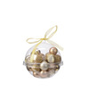30x stuks kleine kunststof kerstballen bruin-goud-champagne 3 cm
