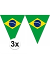 3x Braziliaanse decoratie vlaggenlijnen