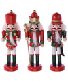3x Kerstboomversiering notenkraker poppen-soldaten ornamenten 12 cm