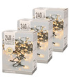 3x LED kerstverlichting warm wit 240 lampjes