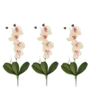 3x Nep planten roze-wit Orchidee-Phalaenopsis binnenplant, kunstplanten 44 cm