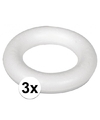 3x Ringen van piepschuim 22 cm