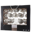 42x Glazen kerstballen glans-mat-glitter zilver 5-6-7 cm kerstboom versiering-decoratie