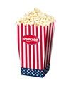 4x Amerikaanse bioscoop popcorn bakjes 16 cm