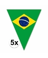5x Braziliaanse decoratie vlaggenlijnen