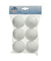 6x Witte sneeuwballen-sneeuwbollen 6 cm