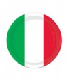 8x Italiaanse vlag feest bordjes 23 cm