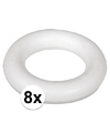 8x Ringen van piepschuim 22 cm