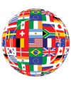 8x stuks landen thema bordjes met internationale vlaggen 23 cm
