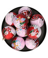 9x Kunststof kerstballen met kerstmannen en sneeuwpoppen 6 cm
