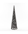 Anna Collection LED piramide kerstboom H60 cm zwart kunststof