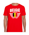 Belgie landen-voetbal t-shirt rood heren EK-WK voetbal
