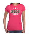 Bellatio Decorations disco verkleed t-shirt dames jaren 80 feest outfit disco queen