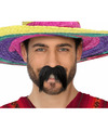 Boland Carnaval verkleed snor Mexicaan-Cowboy - zwart zelfklevende namaak snor