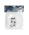 Boland Decoratie spinnenweb-spinrag met spinnen 100 gram wit Halloween-horror versiering