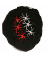 Boland Decoratie spinnenweb-spinrag met spinnen 100 gram zwart Halloween-horror versiering