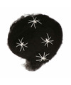 Boland Decoratie spinnenweb-spinrag met spinnen 60 gram zwart Halloween-horror versiering