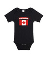 Canada landen rompertje met vlag zwart voor babys