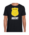 Carnaval shirt-outfit Politie embleem agent zwart voor heren