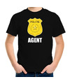 Carnaval shirt-outfit Politie embleem agent zwart voor kinderen