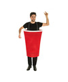 Chaks Bier pong kostuum rood voor volwassenen one size Carnaval verkleedkleding