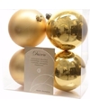 Chique Christmas kerstboom decoratie kerstballen 10 cm goud 4 stuks