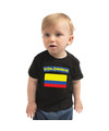 Colombia landen shirtje met vlag zwart voor babys