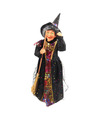 Creation decoratie heksen pop staand 42 cm zwart-rood Halloween versiering