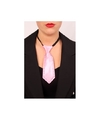 Dames stropdas roze met strass