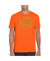 Dance all night long-70s-80s t-shirt oranje voor heren