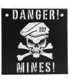 Danger mines muurdecoratie 30x30