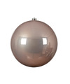 Decoris kerstbal groot formaat D25 cm lichtroze plastic