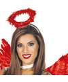 Diadeem engel halo rood meisjes-dames Halloween-carnaval thema