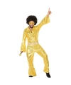 Disco-1970s jumpsuit gouden pailletten voor heren