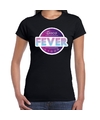 Feest shirt Disco fever seventies t-shirt zwart voor dames