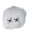 Fiestas Decoratie spinnenweb-spinrag met spinnen 40 gram wit Halloween-horror versiering
