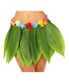 Fiestas Guirca Hawaii verkleed rokje met bladeren volwassenen groen 38cm hoela rok -tropisch
